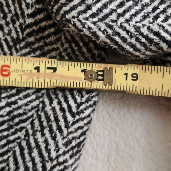 Alberto Makali Jacket Womens 12 Black White Wool Leather Moto Style Full Zip NWT - Picture 12 of 12